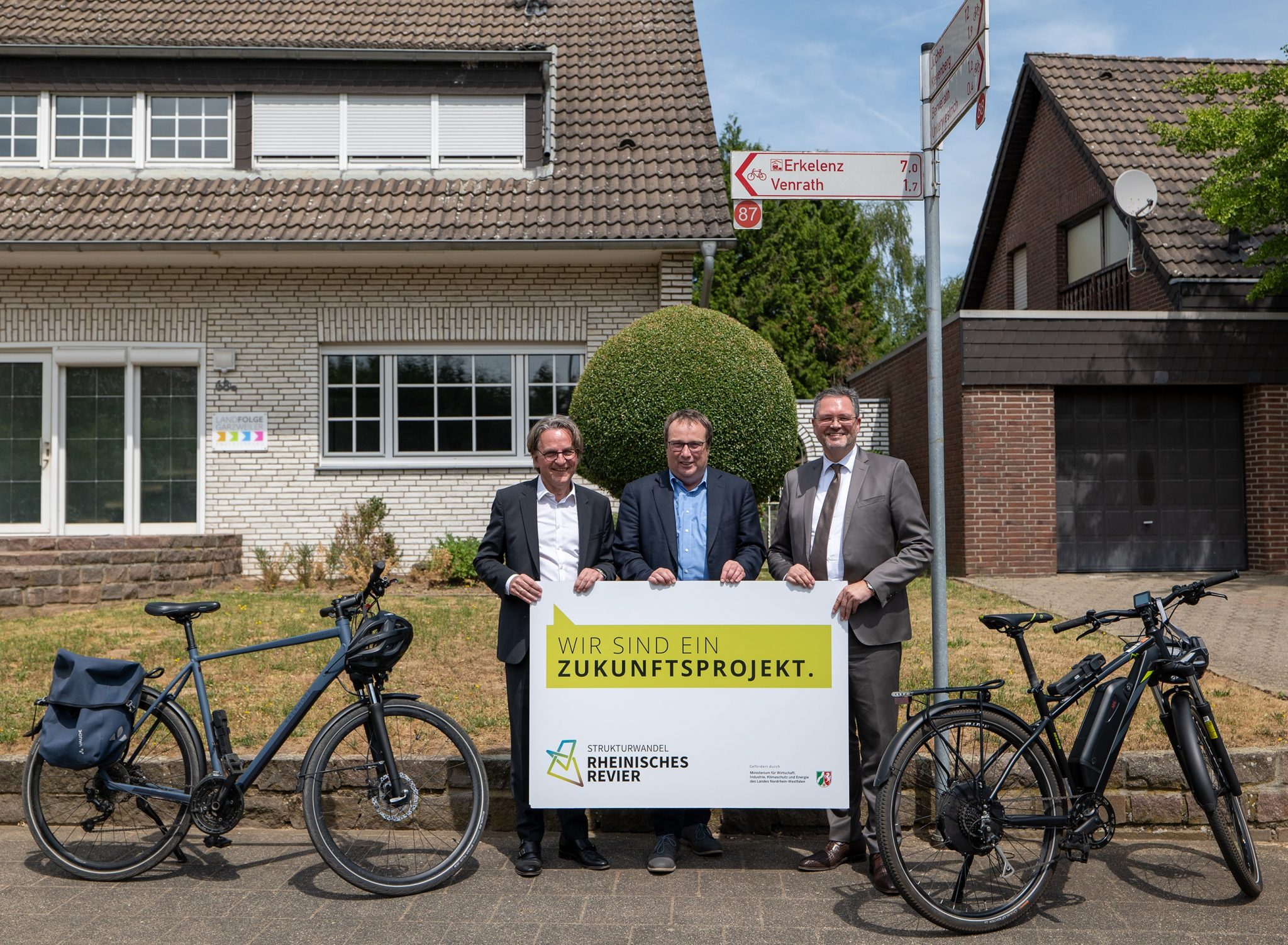 Rheinisches Radverkehrsrevier: Minister Krischer zu Besuch