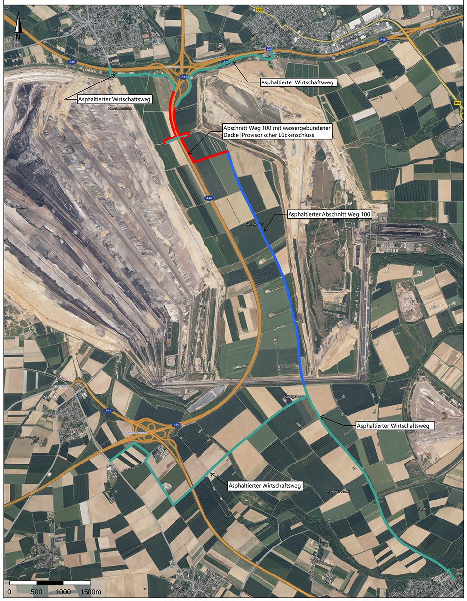 Nord-Süd-Verbindung durch Tagebau Garzweiler: Karte im Überblick